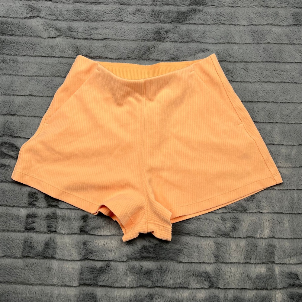 Lululemon Ribbed Softstreme High-Rise Shorts Peach Orange LW7CPNS Size 4